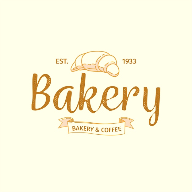 Download Free Bakery Logo With Retro Design And Croissant Free Vector Use our free logo maker to create a logo and build your brand. Put your logo on business cards, promotional products, or your website for brand visibility.