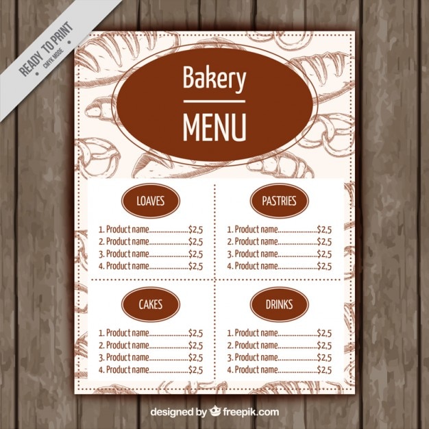 Bakery Menu Template - prntbl.concejomunicipaldechinu.gov.co