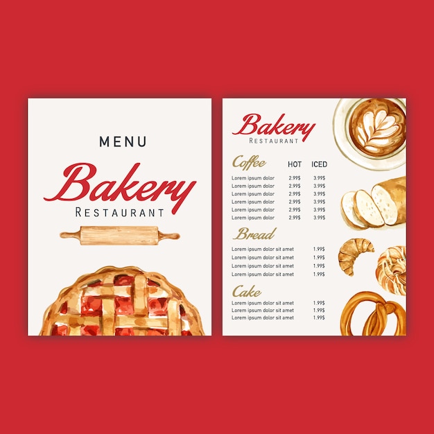 Free Printable Bakery Menu Templates - Printable World Holiday