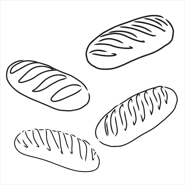 Premium Vector | Bakery products set of vector sketches bakery products ...