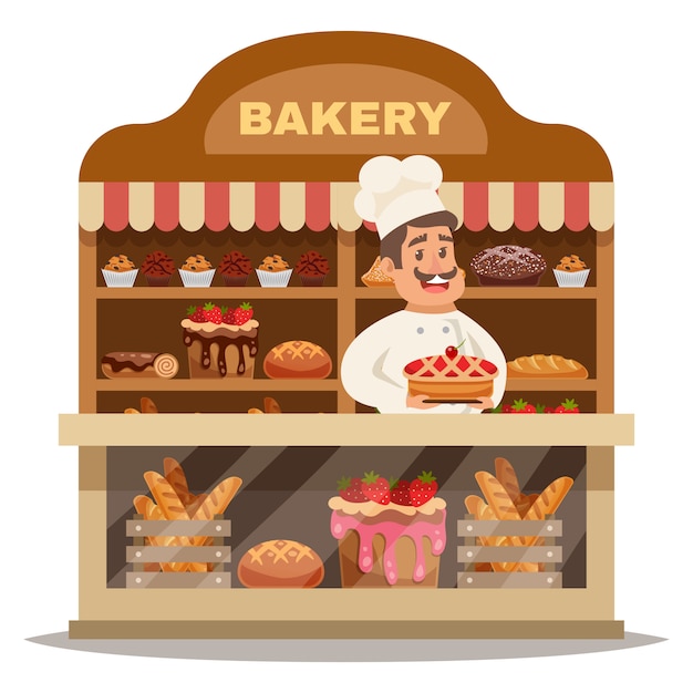 Download Free Vector | Bakery shop design concept