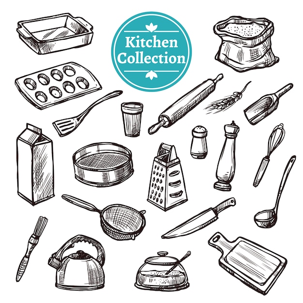 Free Vector | Baking stuff set