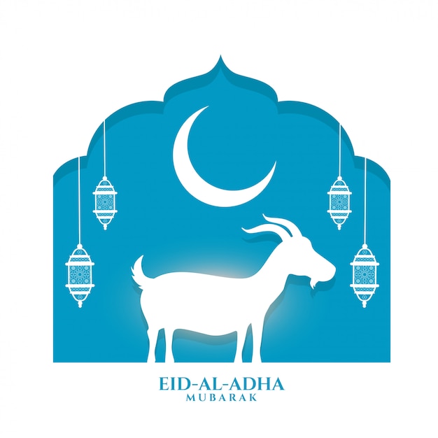 Bakrid eid al adha wishes greeting background | Free Vector