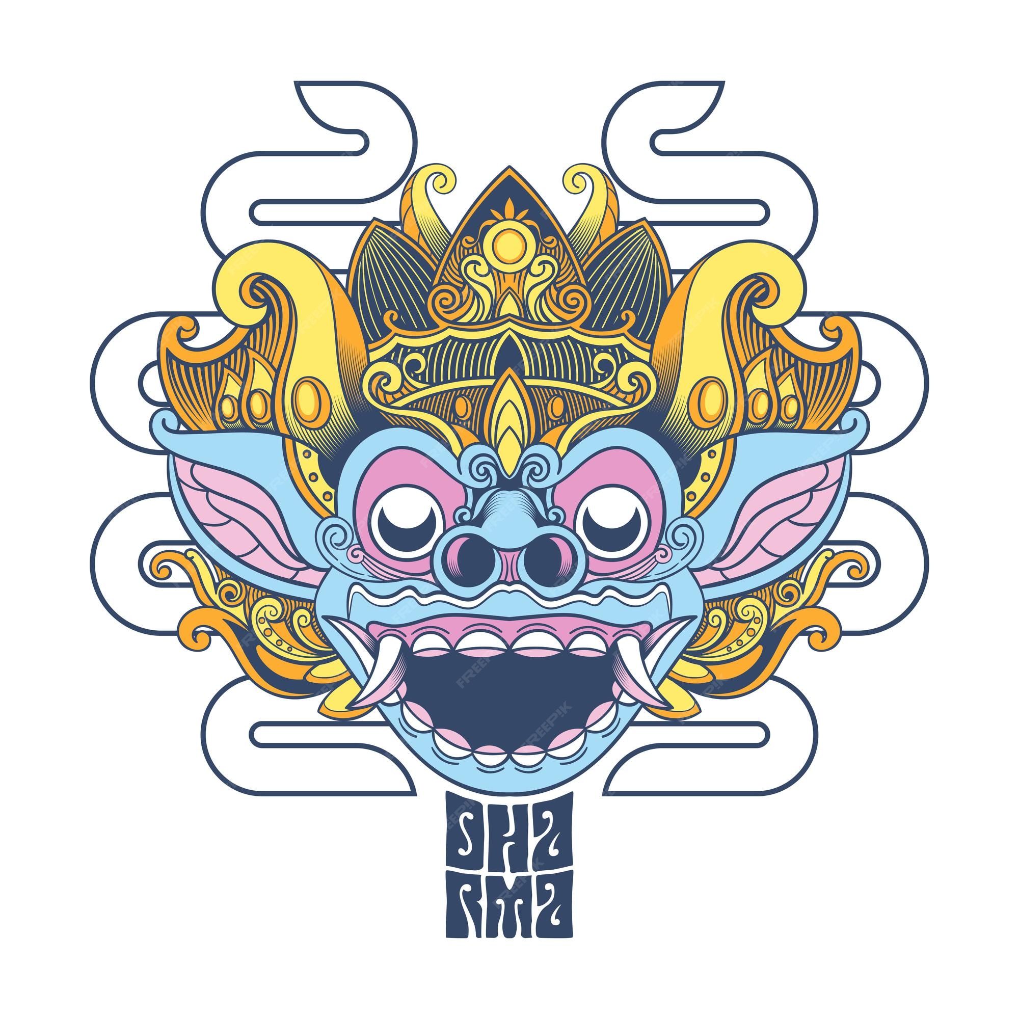 Premium Vector Balinese Barong Vector Illustration Very Suitable For