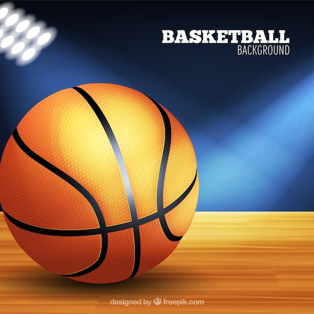Ball basketball background and
spotlights