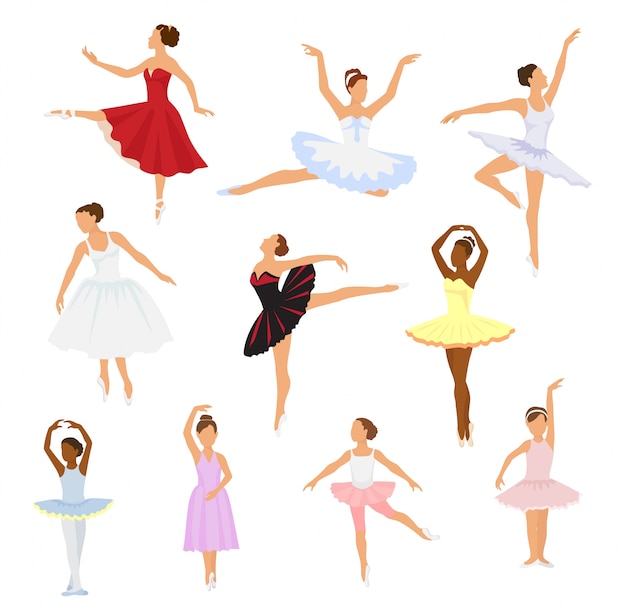 Premium Vector Ballet Dancer Vector Ballerina Woman Character Dancing In Ballet Skirt Tutu 