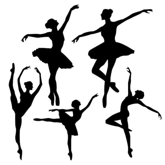 Download Ballet silhouettes Vector | Free Download