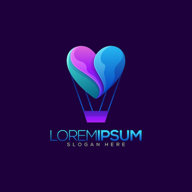 Download Free Ballon With Love Logo Design Premium Vector Use our free logo maker to create a logo and build your brand. Put your logo on business cards, promotional products, or your website for brand visibility.