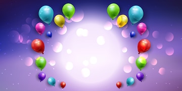 Free Vector | Balloon banner with bokeh lights