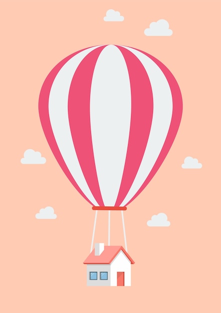 Premium Vector Balloon House Vector Illustration