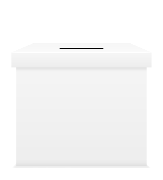 Premium Vector | Ballot Box For Election Voting Isolated On White ...