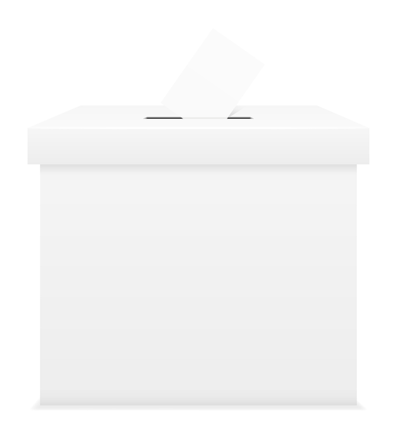 Premium Vector | Ballot Box For Election Voting Isolated On White ...