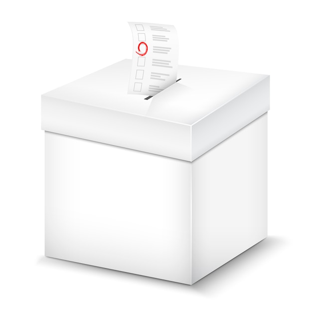 Premium Vector | Ballot Box Isolated On White