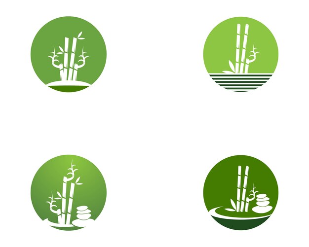 Bamboo Icon Spa Logo Design Vector Illustration Premium Vector