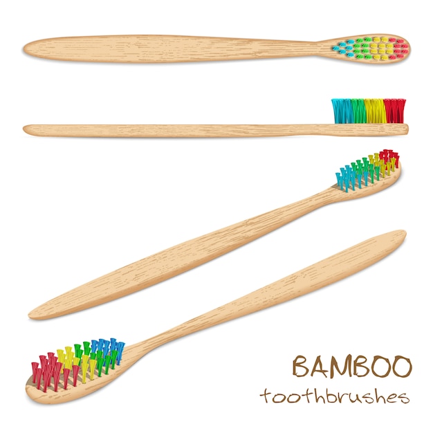 Download Premium Vector | Bamboo toothbrushes vector 5