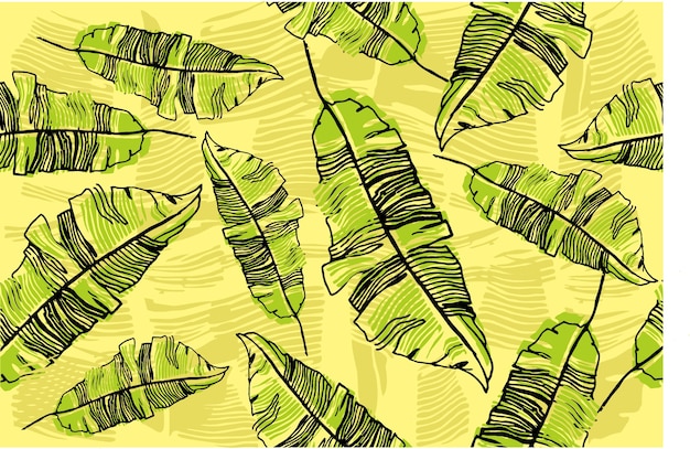 Premium Vector | Banana leaf design