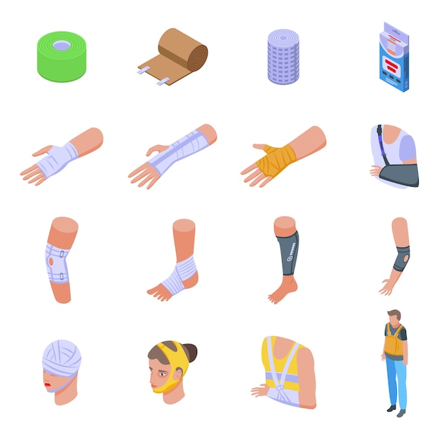 Premium Vector Bandage Icons Set