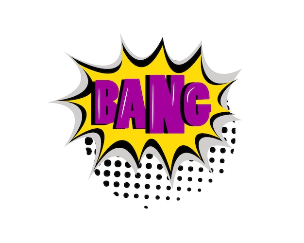 Bang boom comic text | Premium Vector