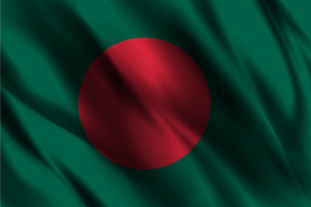 Premium Vector | Bangladesh flag floating silk background