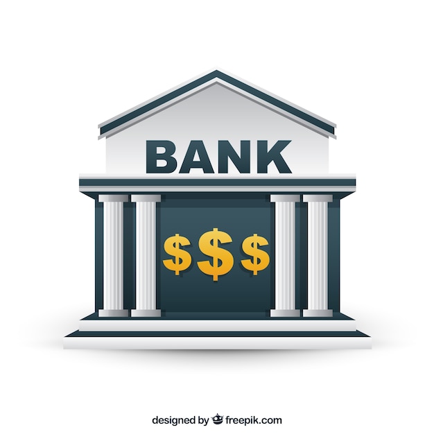 Bank building Free Vector