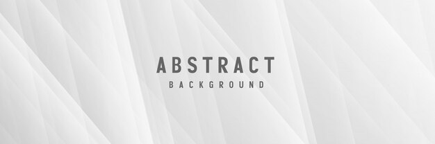 Banner abstract geometric white background | Premium Vector