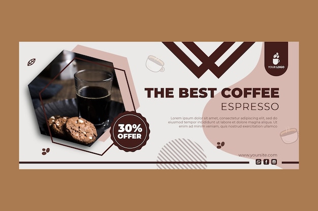 Free Vector | Banner for coffee shop