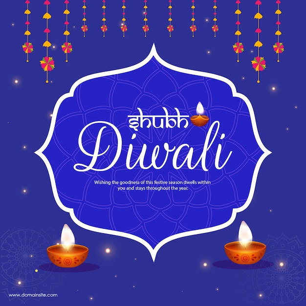 Premium Vector | Banner design of festival of lights happy diwali ...