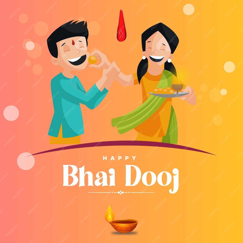 Premium Vector | Banner design of happy bhai dooj indian festival template