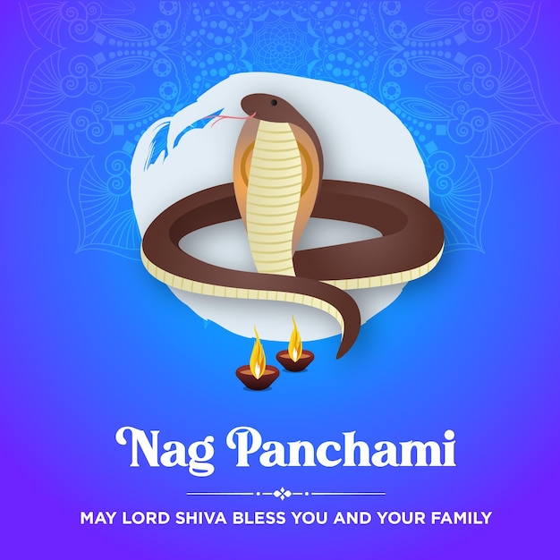 Premium Vector | Banner design of hindu festival happy nag panchami ...