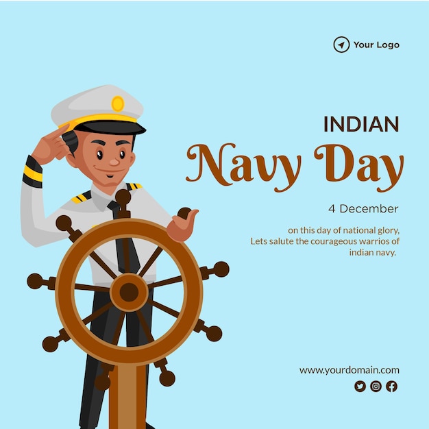 Premium Vector | Banner design of indian navy day template