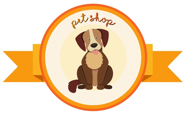 Premium Vector | Banner design for pet shop with cute dog