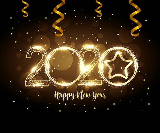 Free Vector | Banner of happy new year 2020