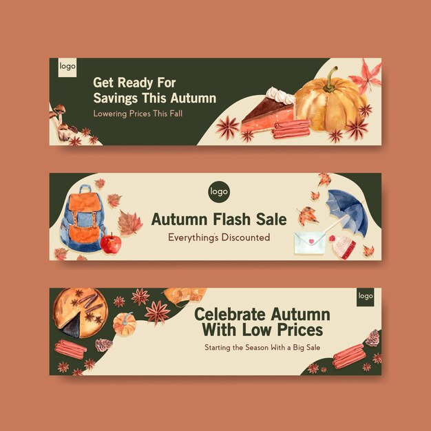 Download Free Download This Free Vector Banner Template With Autumn Daily Use our free logo maker to create a logo and build your brand. Put your logo on business cards, promotional products, or your website for brand visibility.
