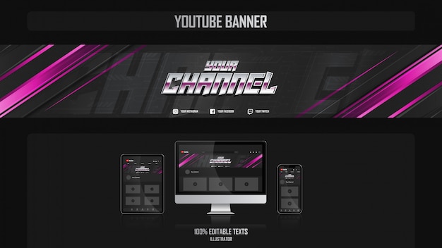 Download Free Banner For Youtube Channel With Dance Concept Premium Vector Use our free logo maker to create a logo and build your brand. Put your logo on business cards, promotional products, or your website for brand visibility.
