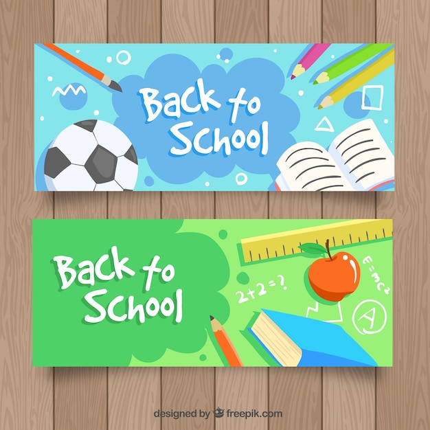 Banners for books and other school materials Vector | Free Download