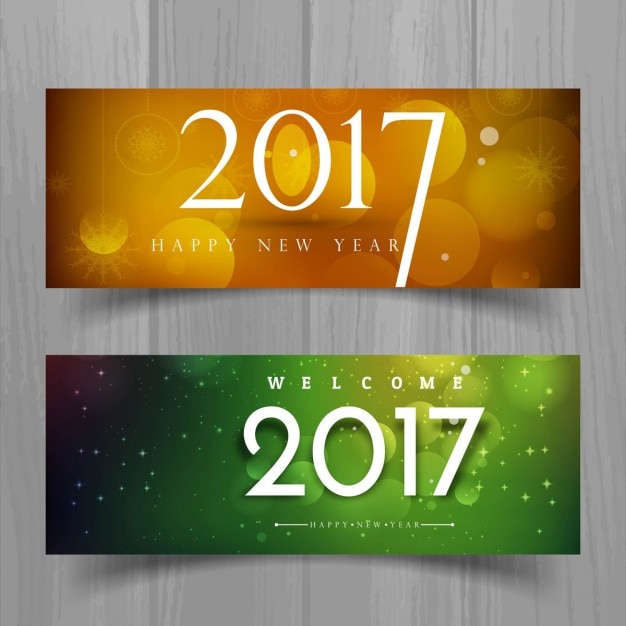 Free Vector | Banners for new year