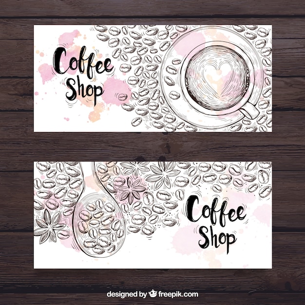 Download Free Banners Sketches Of Coffee Beans Free Vector Use our free logo maker to create a logo and build your brand. Put your logo on business cards, promotional products, or your website for brand visibility.