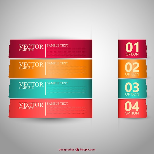 Download Free Vector | Banners templates in different colors