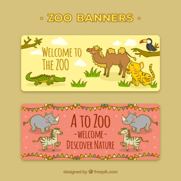 Banners to visit the zoo
