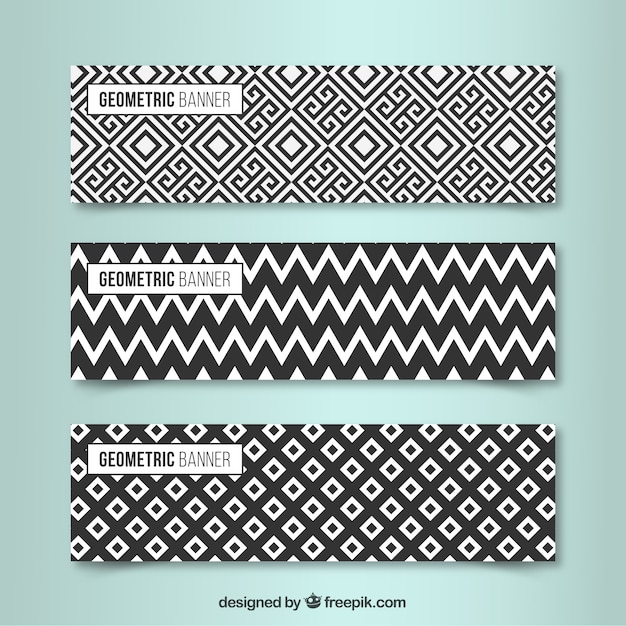 Download Vector Abstract Banners In Black And White Colors Vectorpicker