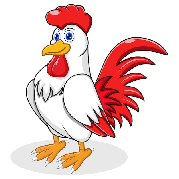 Premium Vector | Bantam chicken cartoon