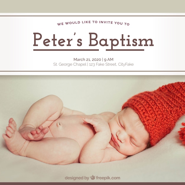 Baptism celebration invitation