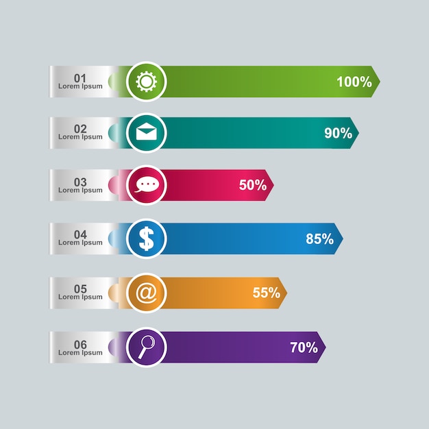 Premium Vector | Bar chart graph diagram statistical horizontal infographic