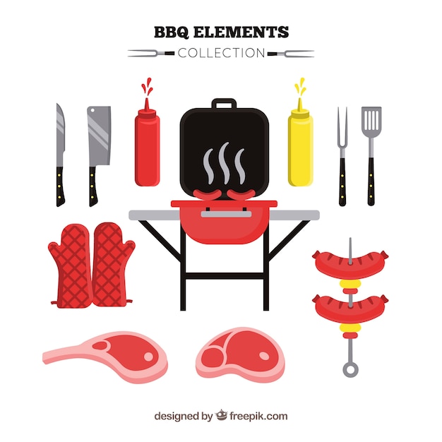 Barbecue elements collection