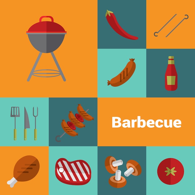 Premium Vector | Barbecue Grill Icons Set. Bbq Concept.