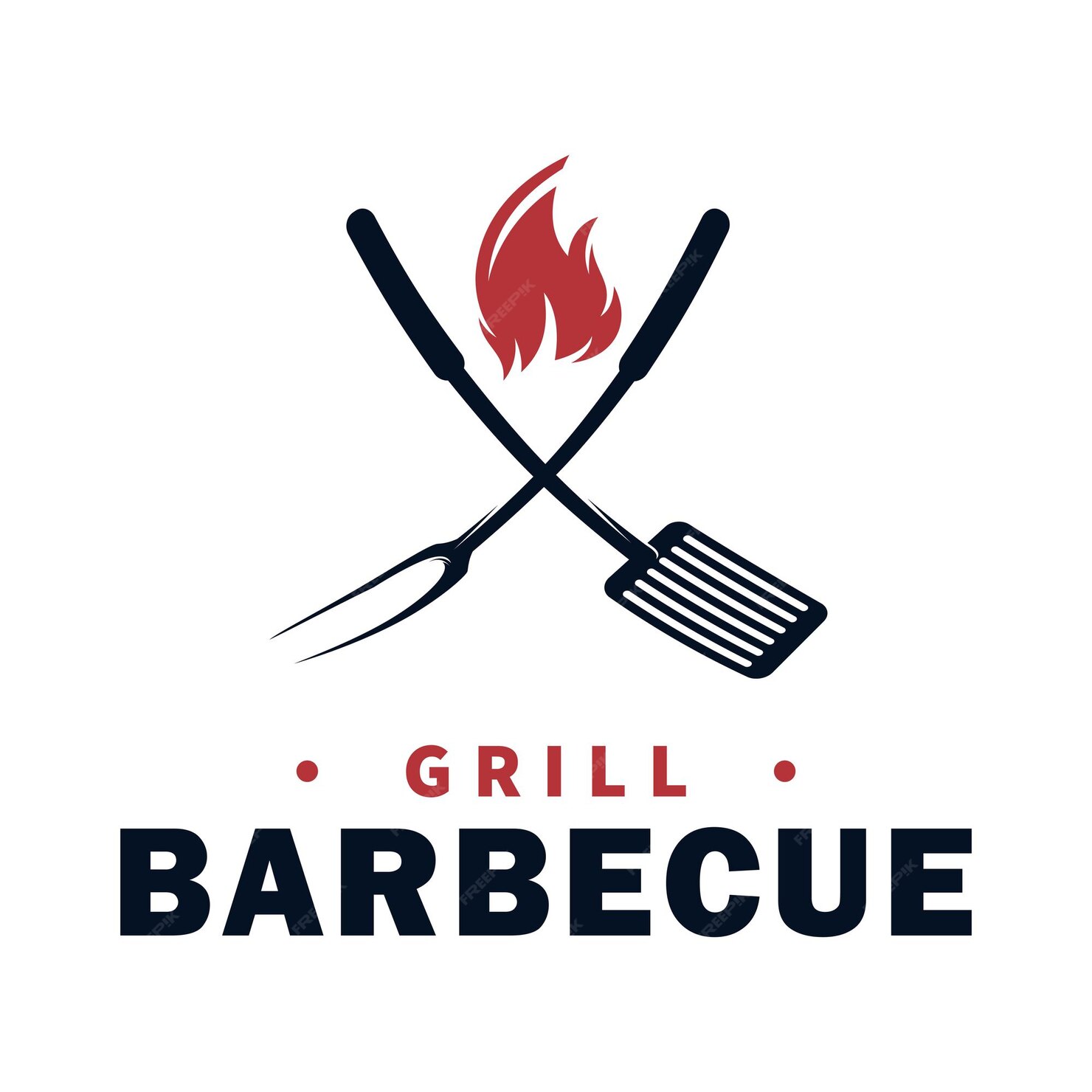 Premium Vector | Barbecue grill party logo design