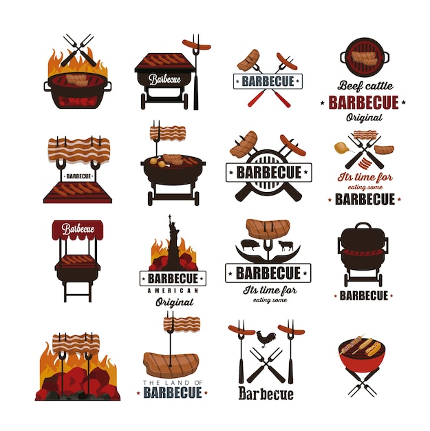Barbecue label collection