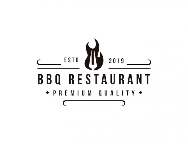 Download Free Barbecue Restaurant Logo Template Premium Vector Use our free logo maker to create a logo and build your brand. Put your logo on business cards, promotional products, or your website for brand visibility.