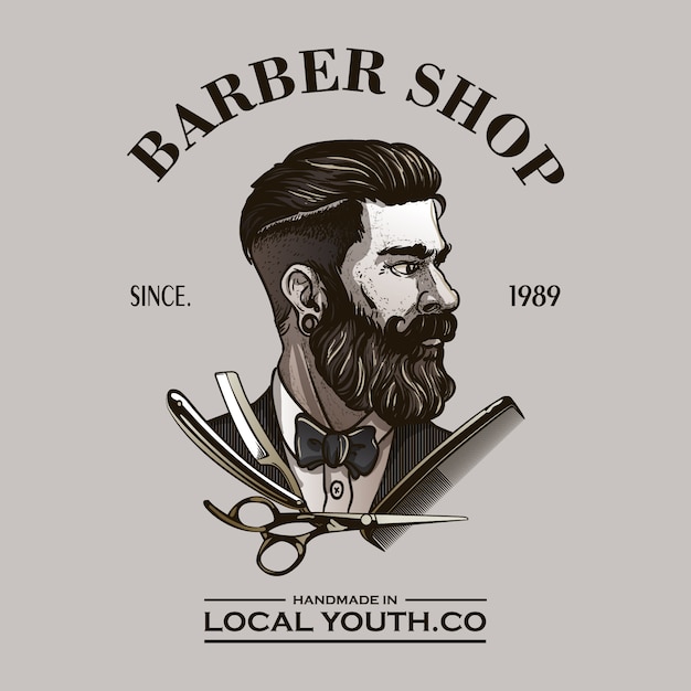 Download Free Barber Logo Premium Vector Use our free logo maker to create a logo and build your brand. Put your logo on business cards, promotional products, or your website for brand visibility.