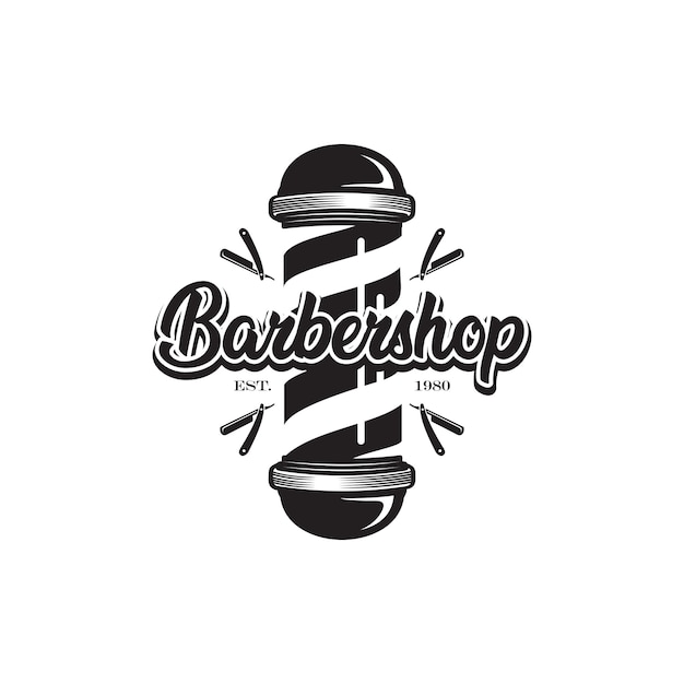 Download Free Barber Pole Barbershop Logo Premium Vector Use our free logo maker to create a logo and build your brand. Put your logo on business cards, promotional products, or your website for brand visibility.